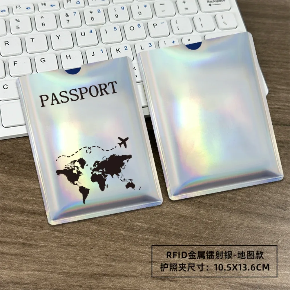 couverture de passeport rfid, housse de protection, sac de passeport en aluminium pour portefeuille de voyage aéroport, utilisation internationale de voyages