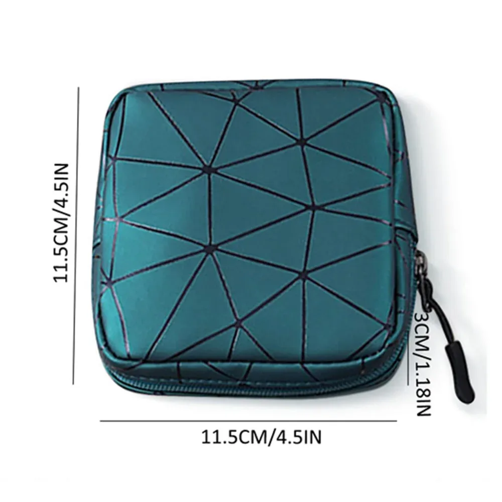sac de rangement pour serviettes hygiéniques, sac d'époque féminin étanche en cuir avec fermeture éclair pour adolescentes femmes, petite poudre de maquillage, portefeuille