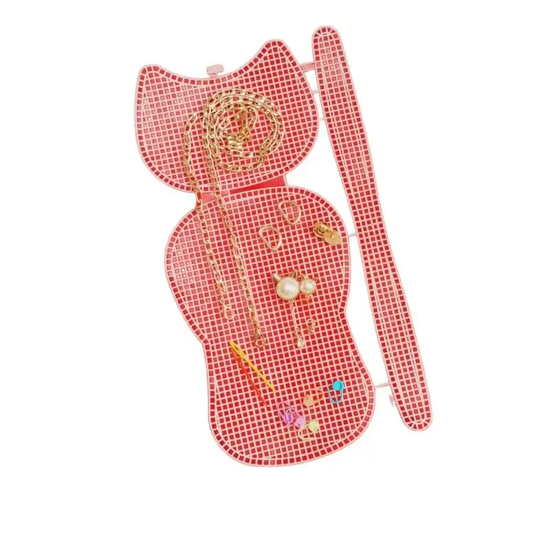 Kit de sacs à tricoter au Crochet, feuilles de toile en plastique, ensemble de rubans pour bricolage, sacs à bandoulière artisanaux, accessoires, outil avec tricot