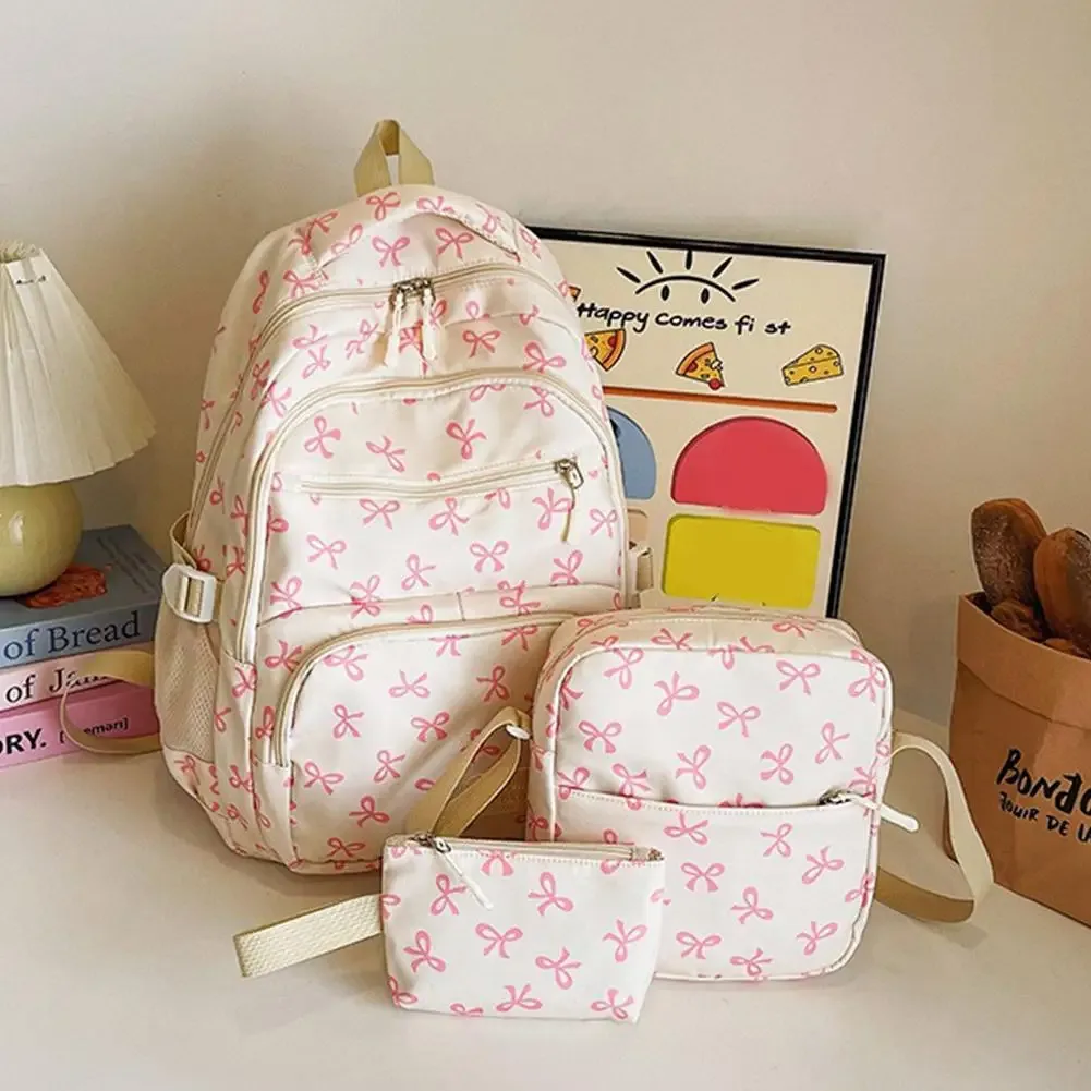 3 ensembles sac à dos de grande capacité sac d'école en nylon sangle réglable sac d'université sac à dos de voyage sac à dos d'étudiant