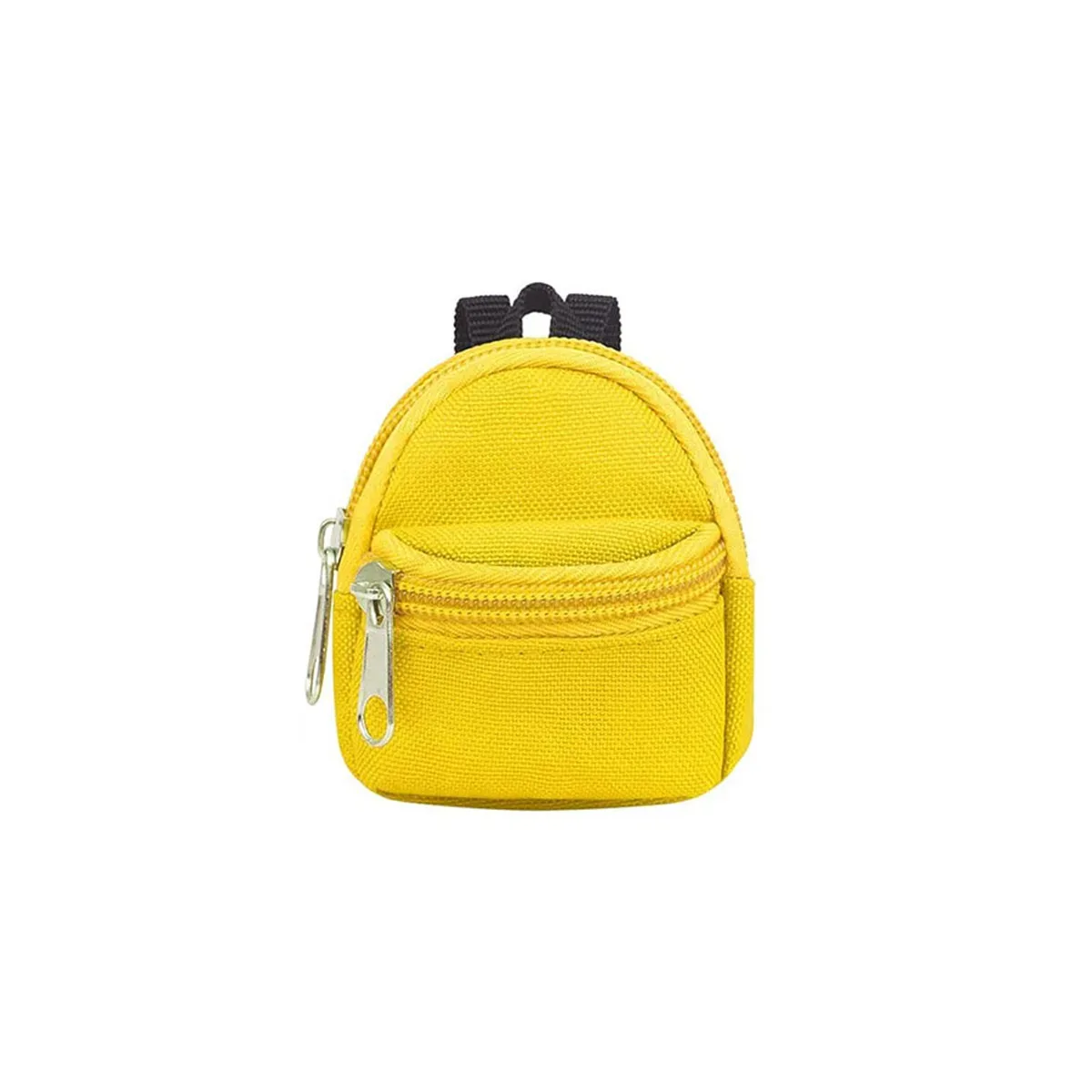 1 pièce mini sac à dos porte-monnaie à fermeture éclair double épaule avec porte-clés et pendentif
