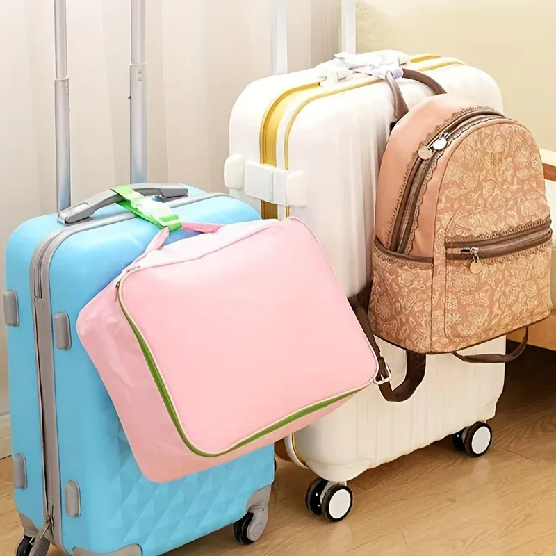 sangles de bagages multicolores, 5 pièces, conception à boucle réglable, accessoires de voyage durables en plein air, crochet de sac de chariot solide, épaule