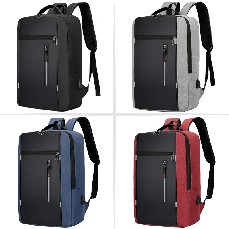 sac à dos oxford étanche pour hommes, 15.6 pouces, avec port de chargement usb, sac d'école de voyage d'affaires de grande capacité