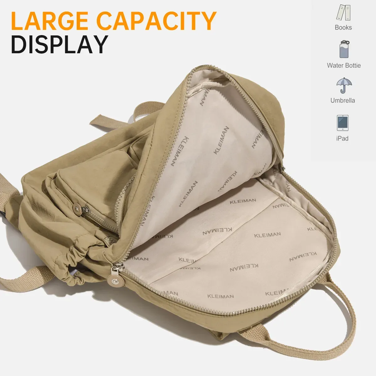 sac maman, sac mère et bébé grande capacité, sac à dos léger, sac à main, sac à dos extérieur multifonctionnel pour les déplacements au travail, le camping, les voyages d'affaires et le rangement