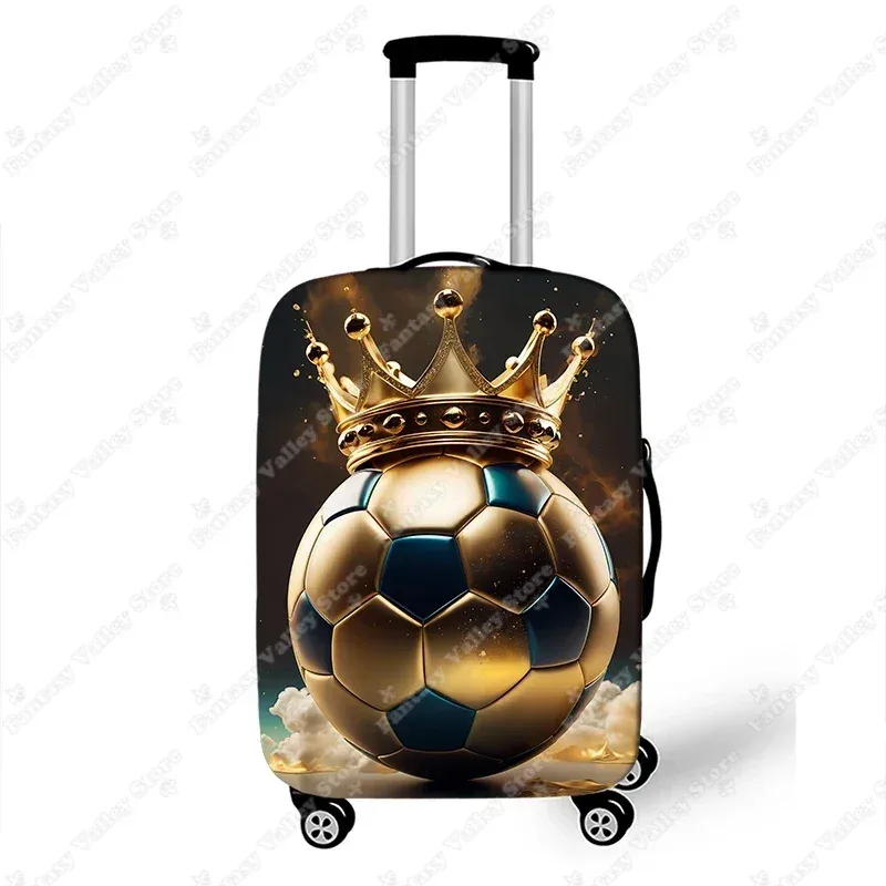 cool ballon de football avec couronne housse de bagage pour voyage élastique boîtier de chariot couvre anti-poussière valise housse de protection
