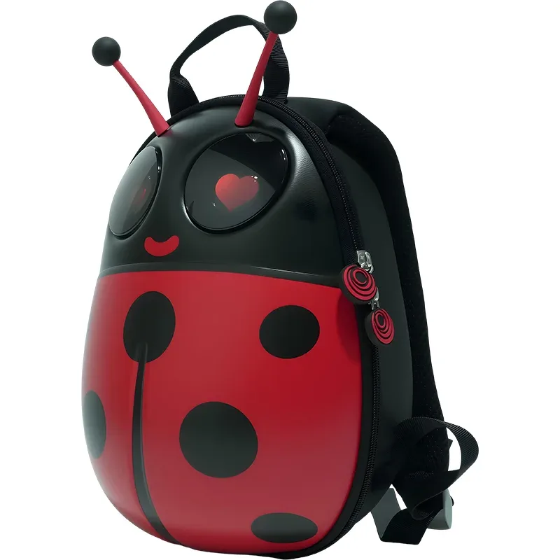 sac à dos scolaire imperméable intelligent à coque rigide pour enfants, forme d'animal, yeux led dynamiques, multifonctionnel pour garçons et filles