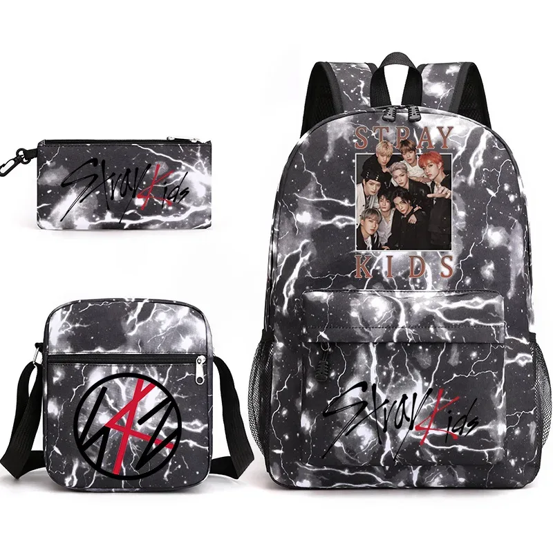 sac à dos kpop straykids, sac d'école, sac à bandoulière, trousse à crayons, cadeau pour enfants et étudiants