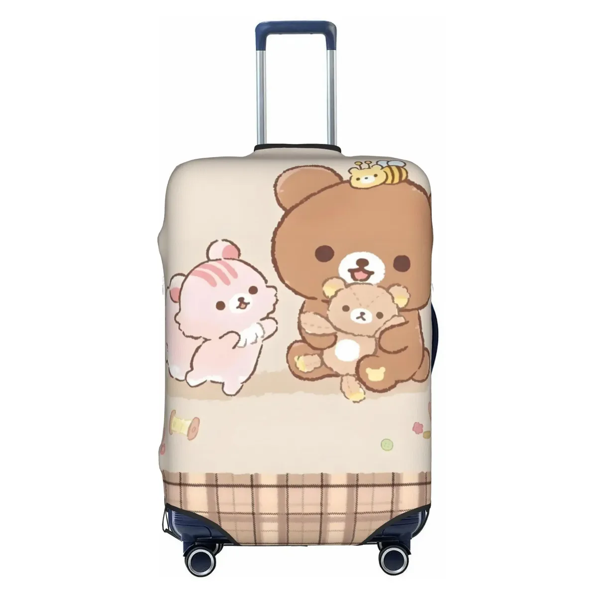 housse de valise personnalisée r-rilakkumas, housse de protection lavable pour bagages, motif ours de dessin animé mignon, pour 18-32 pouces