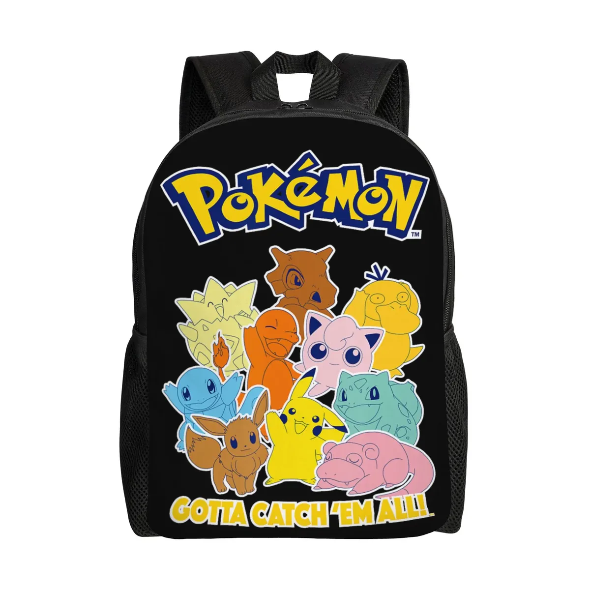 sacs à dos pokemon lucario type fighting steel poster daypack mochila office work sac à dos à fermeture éclair