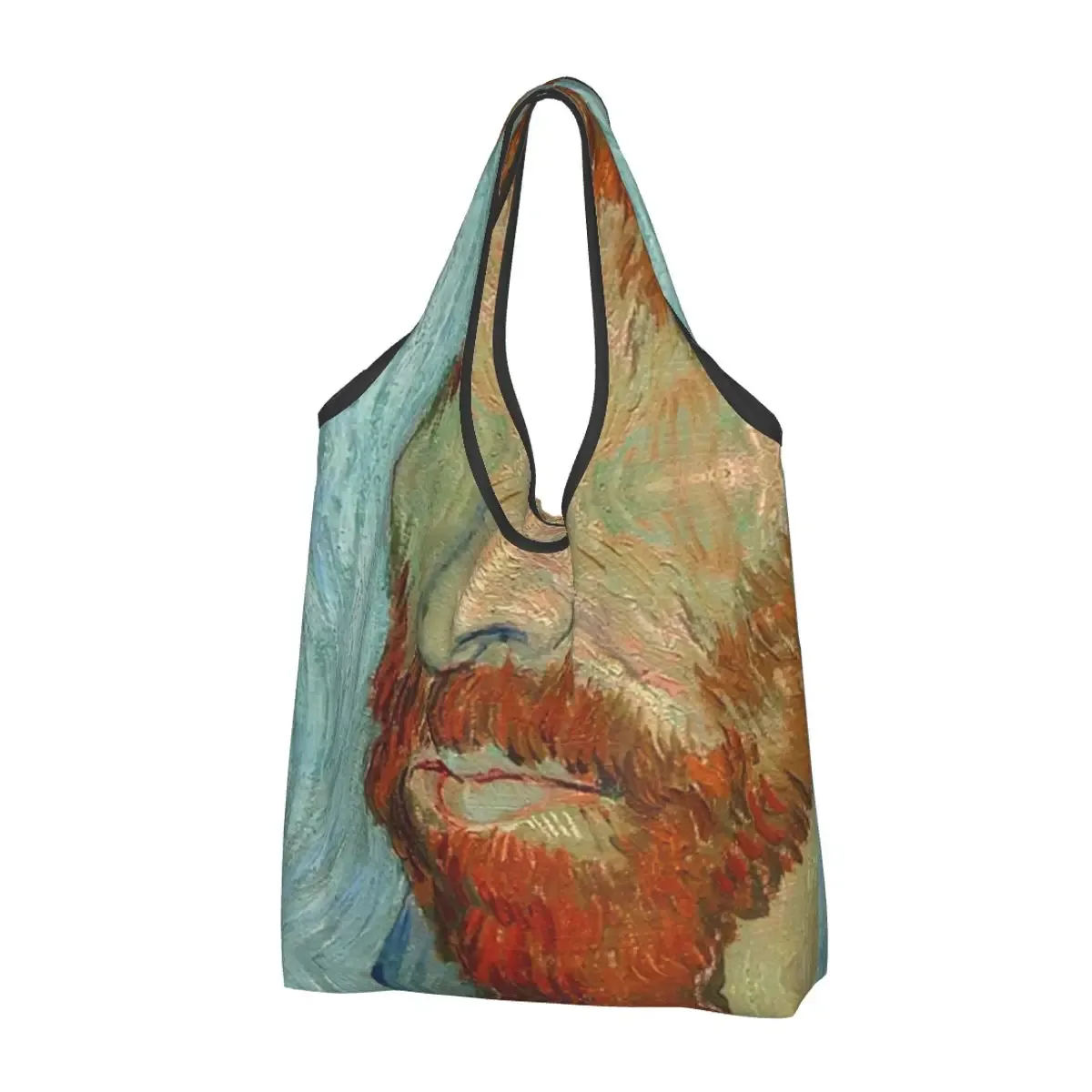 sac fourre-tout portable personnalisé drôle 73 terrasse la nuit, peinture de vincent van gogh, sac d'épicerie initié