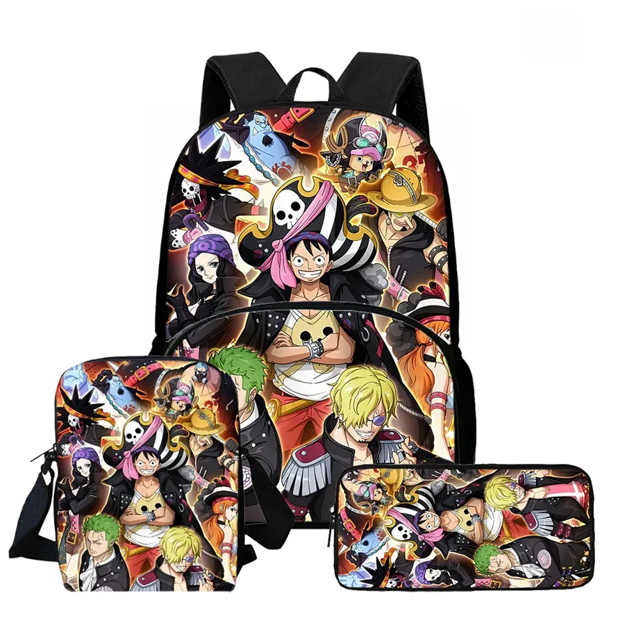 ensemble de 3 sacs à dos one piece avec sac à bandoulière et trousse à crayons, idéal unisexe, adapté aux garçons et aux filles âgés de 5 à 10 ans