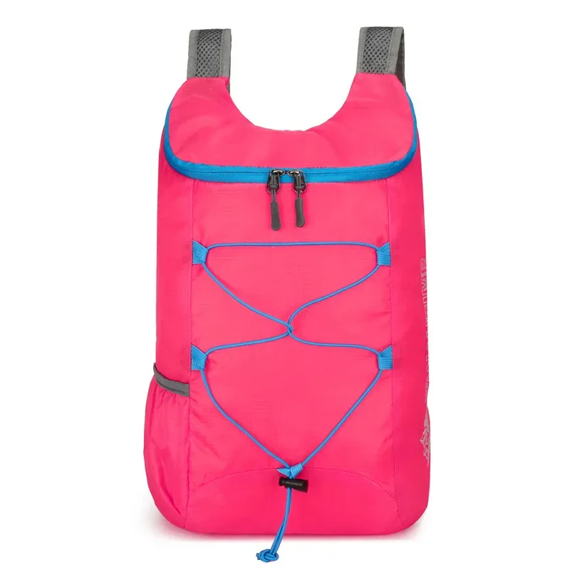 sac de sport en nylon imperméable léger haute densité, sac à dos pliant extérieur multifonctionnel adapté au camping et à la randonnée