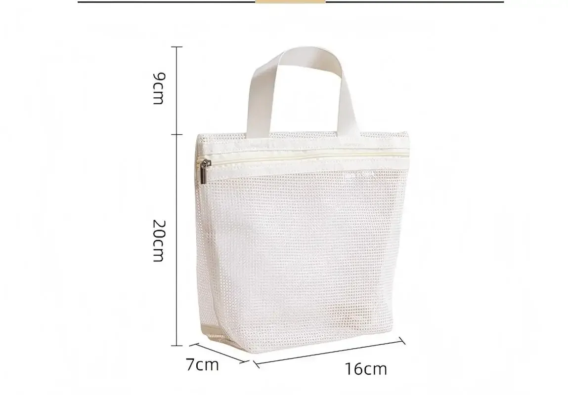 homefish sacs de rangement en maille pour maquillage et articles de toilette, sacs à main portables de voyage, organiseur suspendu pour outils de douche et de toilette