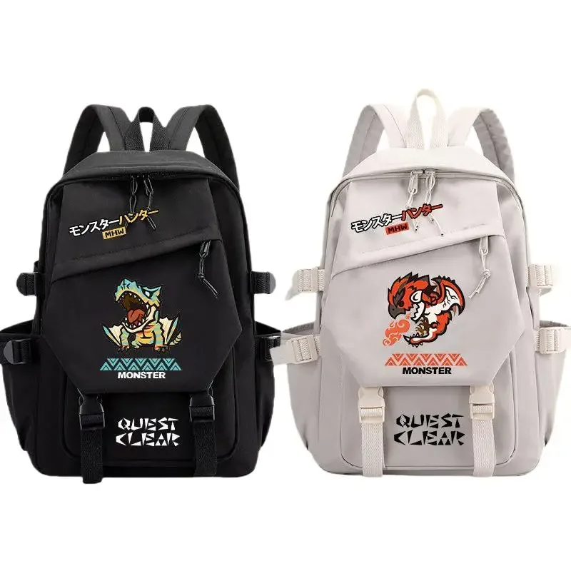 sac à dos monster hunter wilds felyne rathian, sac à dos à bandoulière, sac d'école pour étudiants, sac à dos tendance, sac de voyage
