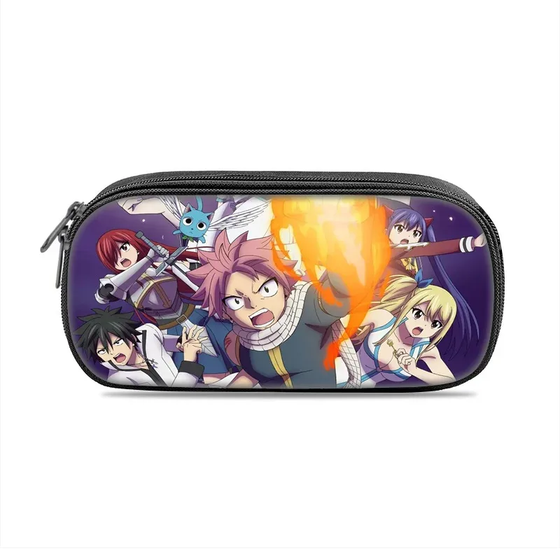 fairy tail – trousse à stylos imprimée de dessins animés, pour étudiants, garçons et filles, nouvelle collection légère, petite, grande capacité, polyvalente