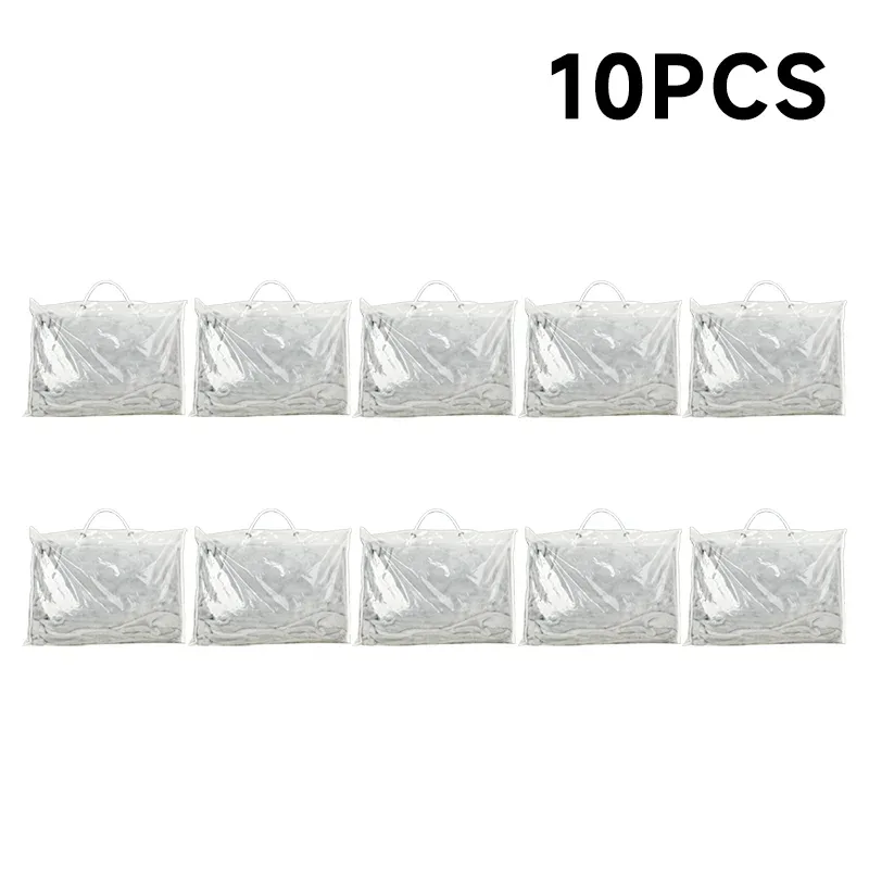 sacs d'emballage en pvc transparent, couverture de literie portable, emballage de vêtements, sac de rangement pour taies
