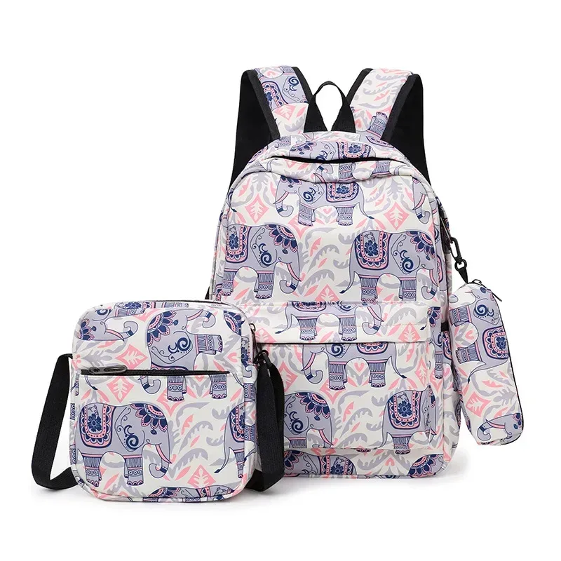 crossten 3 pièces/ensemble sacs de lycée pour femmes garçons un sac à bandoulière sacs à dos grand étudiant sac de voyage hommes école sac à dos mochila