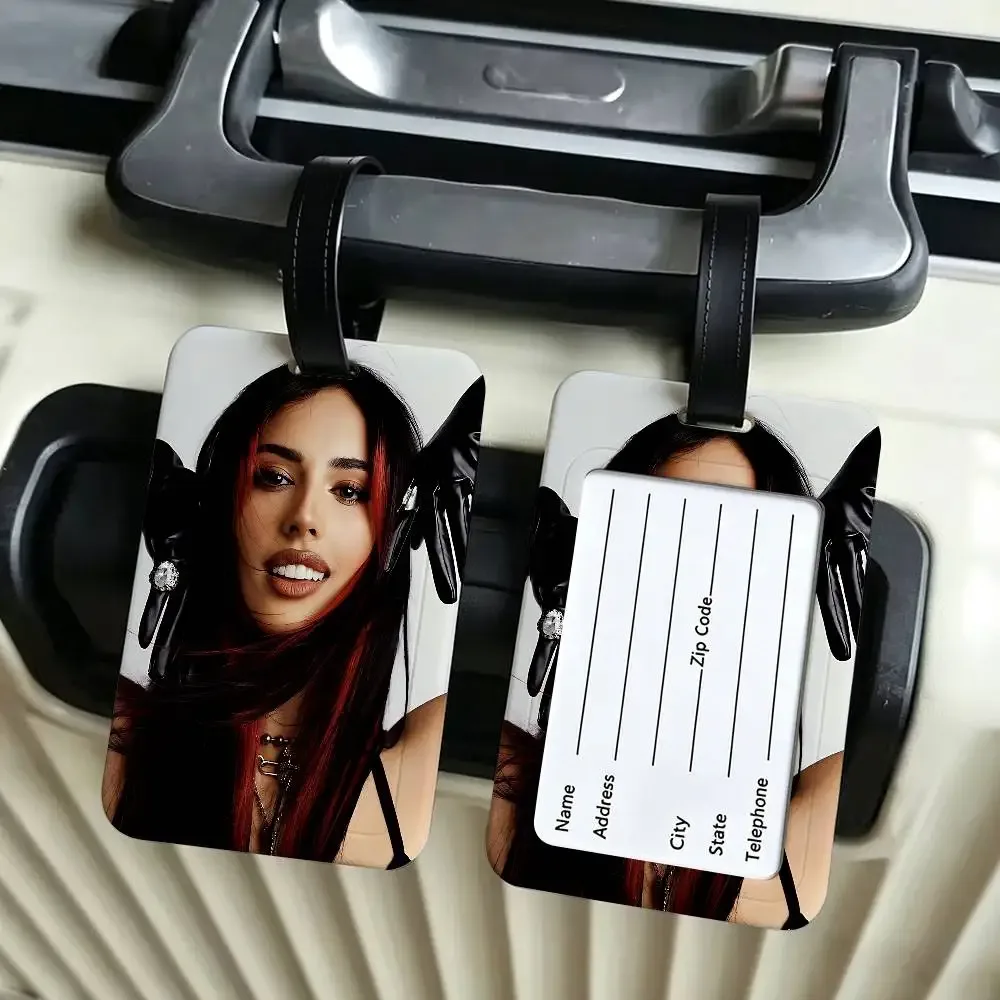étiquette d'identification de bagage en pvc classique kylie cantrall, porte-carte anti-perte, étiquette nominative pour valise de voyage