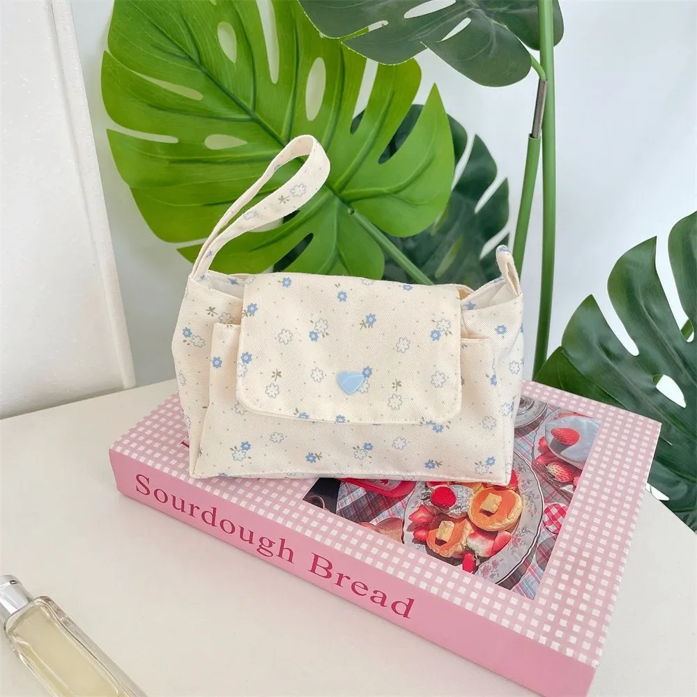 sac de toilette en toile multi-poches pour femmes, sacs de rangement de voyage, sacs à maquillage mignons à fleurs, organisateur de cosmétiques multi-couches