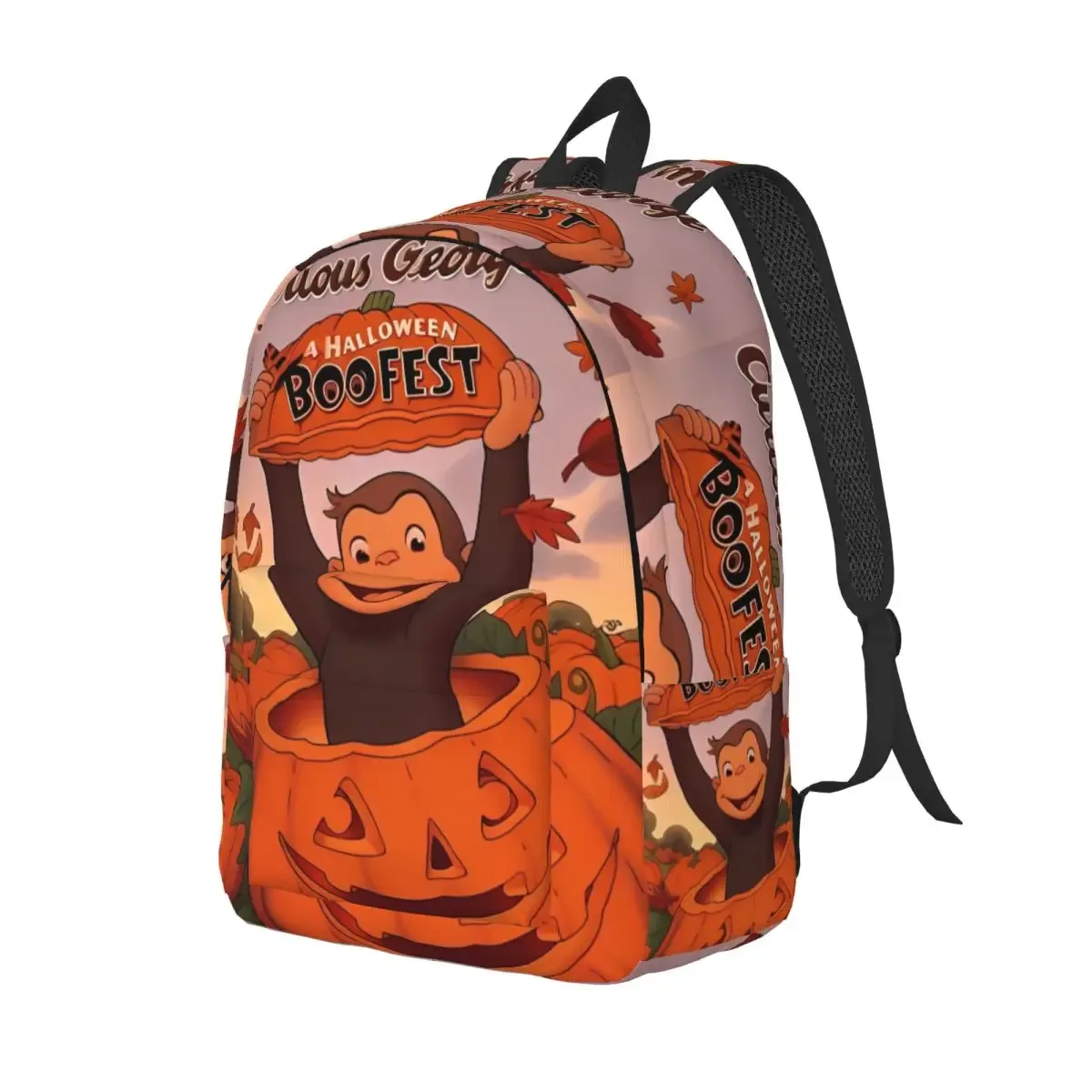 curieux george monkey anime sac à dos pour hommes femmes décontracté lycée randonnée voyage sac à dos ordinateur portable sacs en toile en plein air