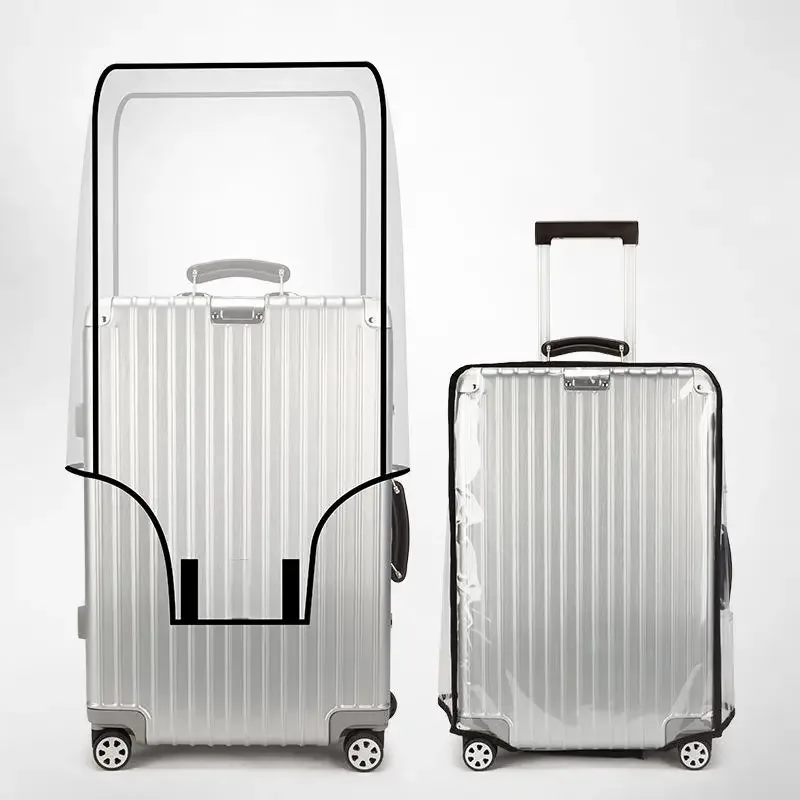 housse de protection transparente en pvc pour bagages de 16 à 28 pouces, imperméable, anti-poussière et résistante aux rayures, pour valise de voyage à roulettes