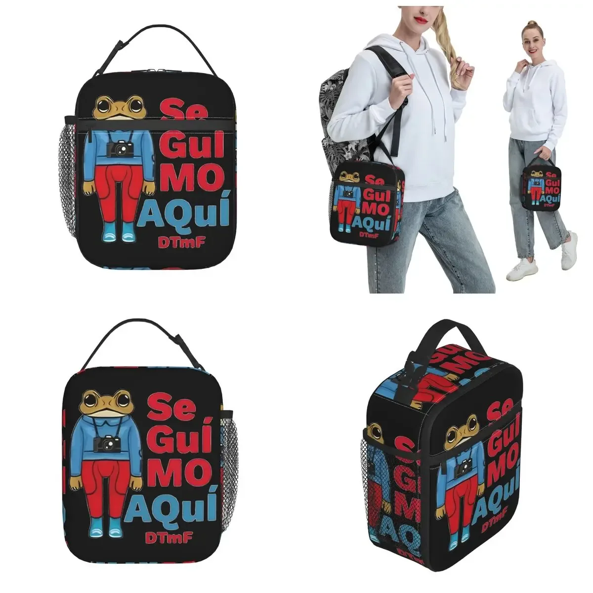 sac fourre-tout isotherme pour l'école, bad bunny dtressing debi tirar mas fotos, récipient alimentaire portable, glacière thermique, boîtes à lunch
