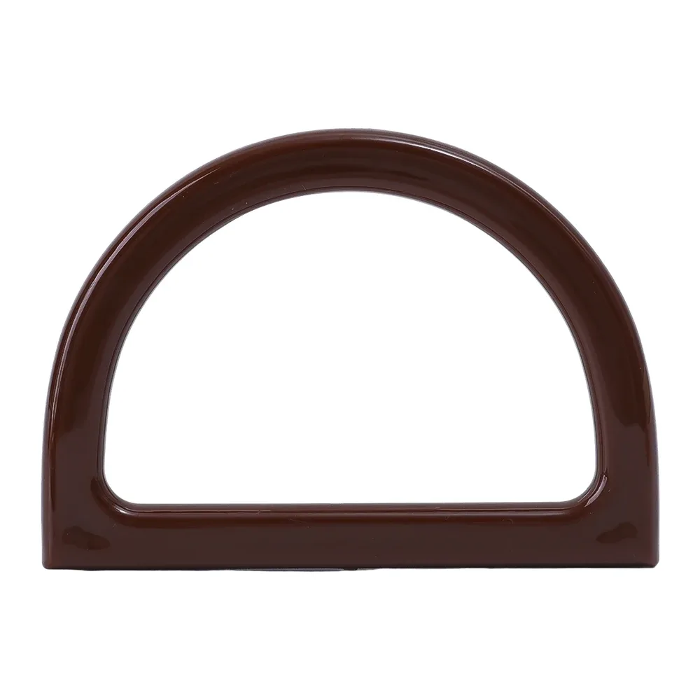 2 poignées de sac en forme de d tendance, accessoires de remplacement diy pour sacs à main, sacs fourre-tout, sacs à bandoulière, en bois et résine