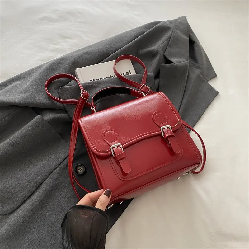sac à dos en cuir pu souple pour femme, sac à main simple pour femme, sacs à main décontractés pour documents solides, sacs initiés pour dames, style collège, mode