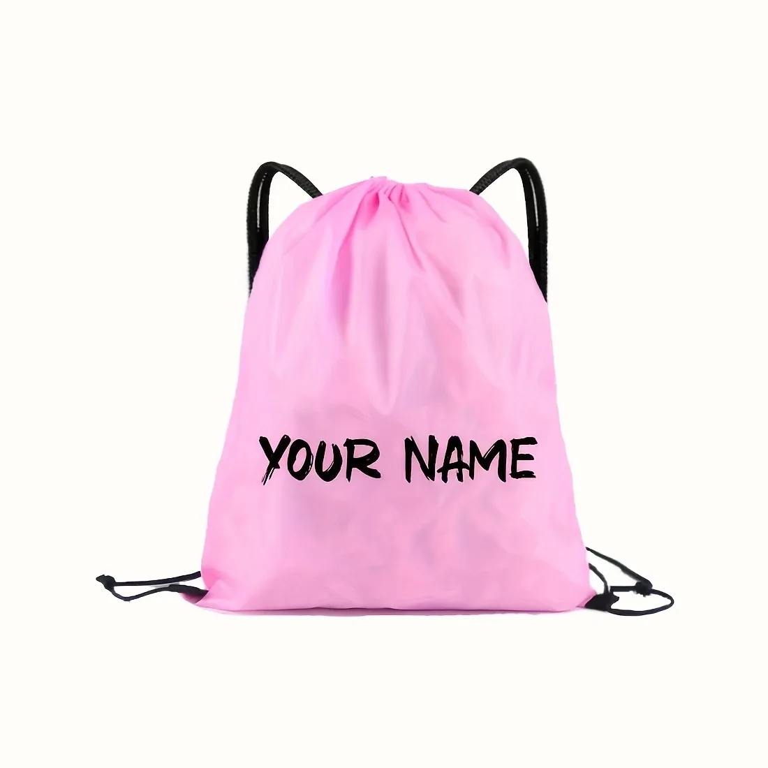 sac à dos à cordon personnalisable - nom/texte personnalisé créatif, sac de rangement à cordon durable, disponible en différentes couleurs