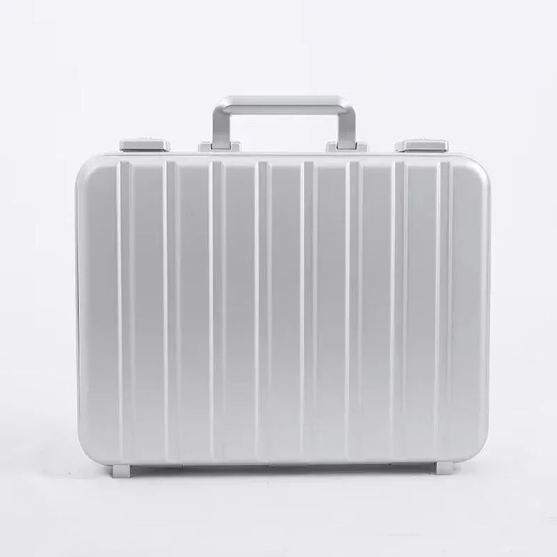 100% nouvelle mallette en aluminium boîte à outils étui pour ordinateur portable boîte d'affaires pour ordinateur portable avec serrure