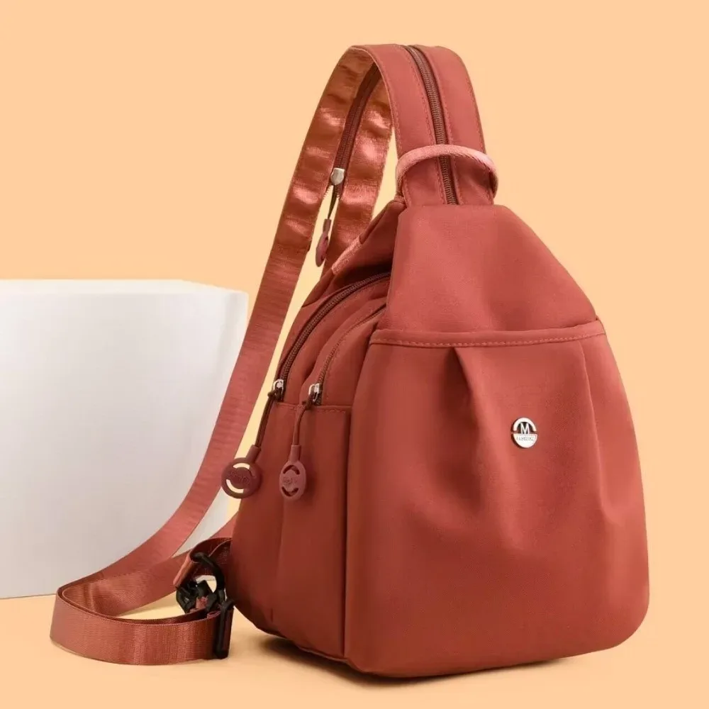 nouveau sac à dos en tissu oxford grande capacité, sacs de poitrine imperméables, sac à bandoulière multi-usages multi-couches pour la randonnée en extérieur