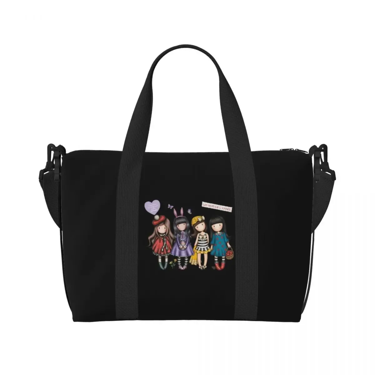 s-santoro-s g-gorjuss-s sac de voyage de plage sacs fourre-tout de grande capacité pour salle de sport yoga femmes shopping sac à bandoulière