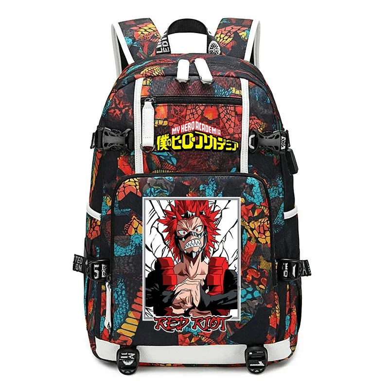 sac à dos d'école imprimé my hero academia, sac à dos unisexe de grande capacité pour garçons et filles, sac à dos de voyage décontracté