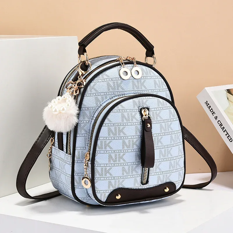 à la mode nouvelles femmes sac à dos en cuir souple lettre unique épaule sac à bandoulière urbain simple sac à main classique polyvalent sac à main