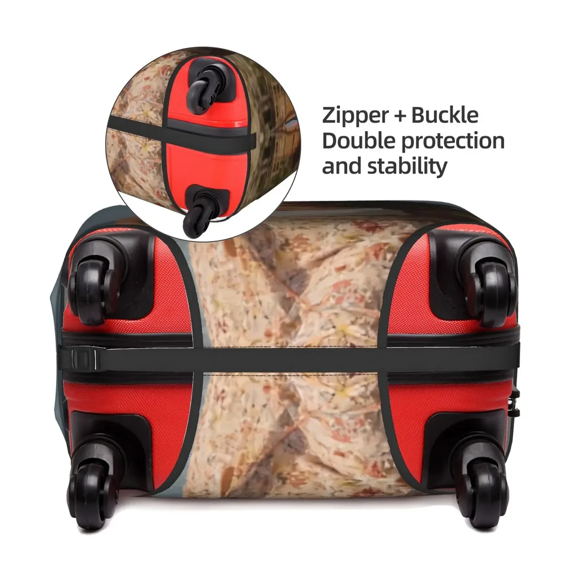 Housse de bagage personnalisée avec logo, élastique, votre design ici, housse de protection pour valise de voyage, convient aux valises de 18 à 32 pouces