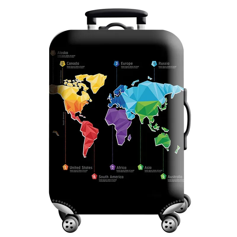housse de protection pour bagages en tissu extensible, étui anti-poussière pour bagages, adapté à la valise de 18 à 32 pouces, organisateur de voyage