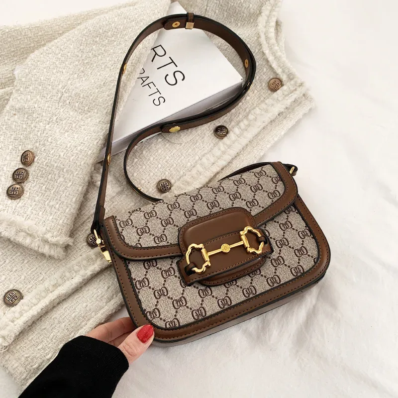 sac à bandoulière classique en cuir véritable pour femme, style selle, design parisien populaire, sac à main décontracté vintage et tendance