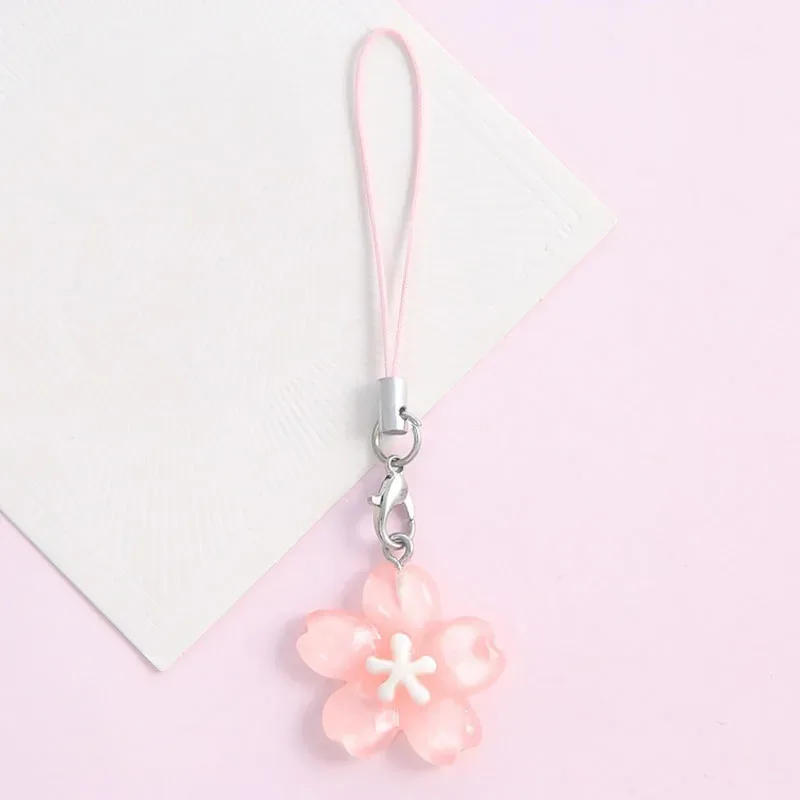 1 pièce, joli porte-bagage en forme de fleur de cerisier, pendentif coloré sakura, petit ornement pour sac, accessoire pour sac à dos, décoration, cadeau pour fille.