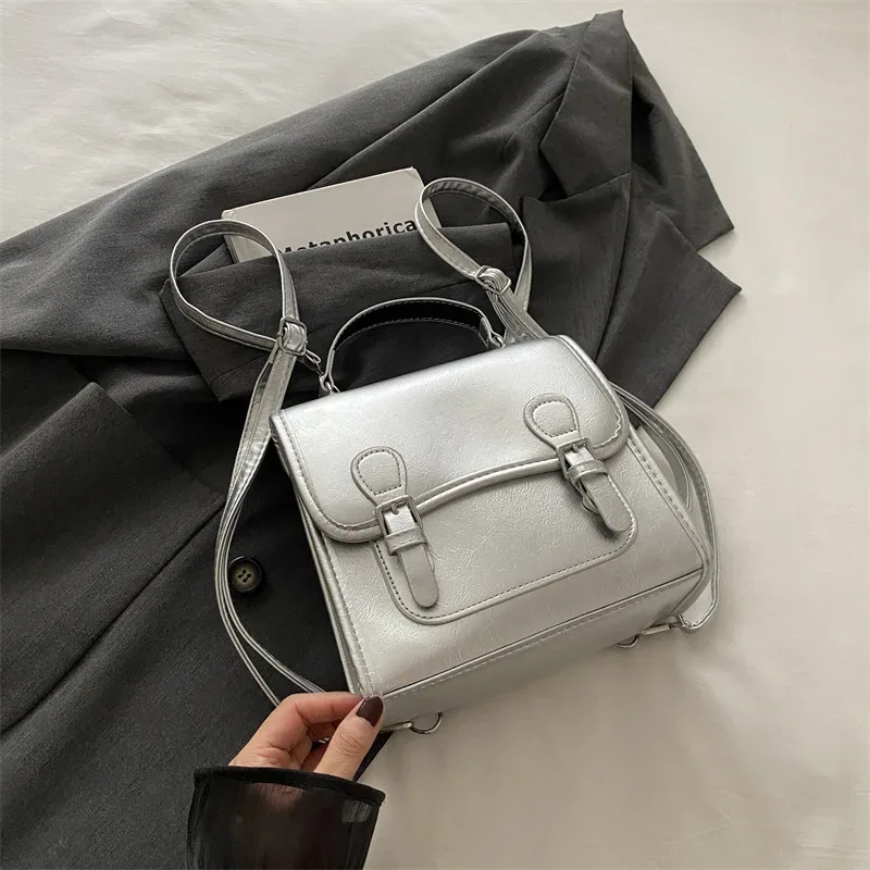 sac à dos en cuir pu souple pour femme, sac à main simple pour femme, sacs à main décontractés pour documents solides, sacs initiés pour dames, style collège, mode