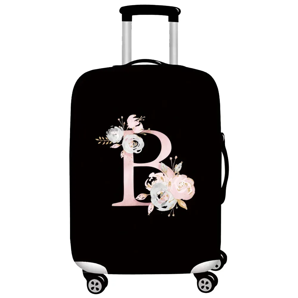 optics-juste de protection élastique pour bagages, housses de valise trempées, housse de chariot, accessoires de voyage, série pink flower, 18 "-32"