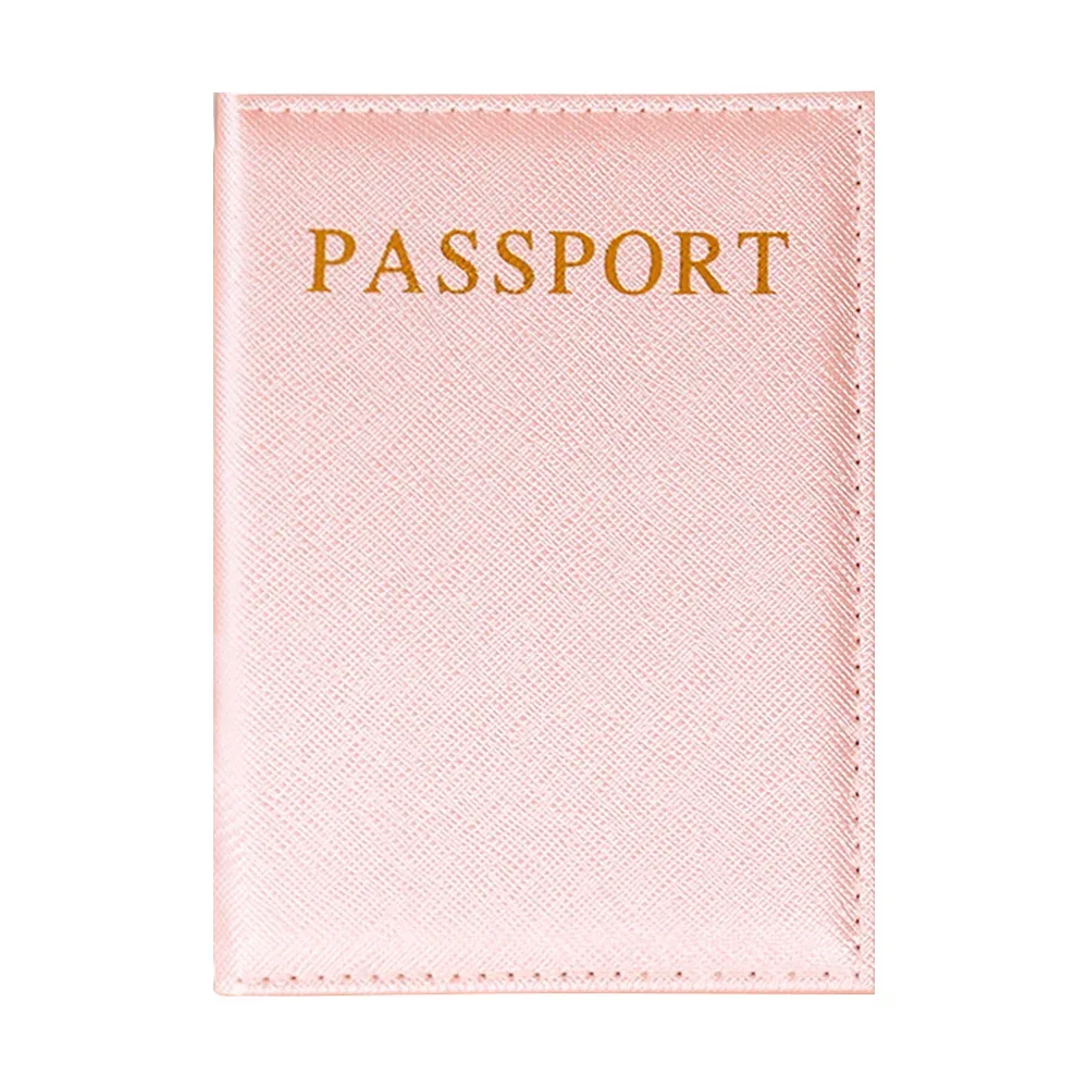 porte-passeport série lettres roses plan aérien accessoires de voyage couverture d'identité portable carte bancaire passeport affaires portefeuille en polyuréthane