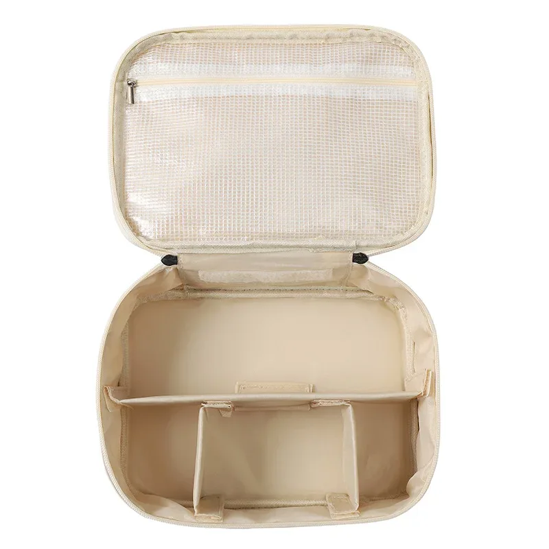 sac à cosmétiques de luxe de grande capacité pour femmes, organisateur de maquillage de voyage portable, sac de rangement de toilette étanche pour voyage et vacances