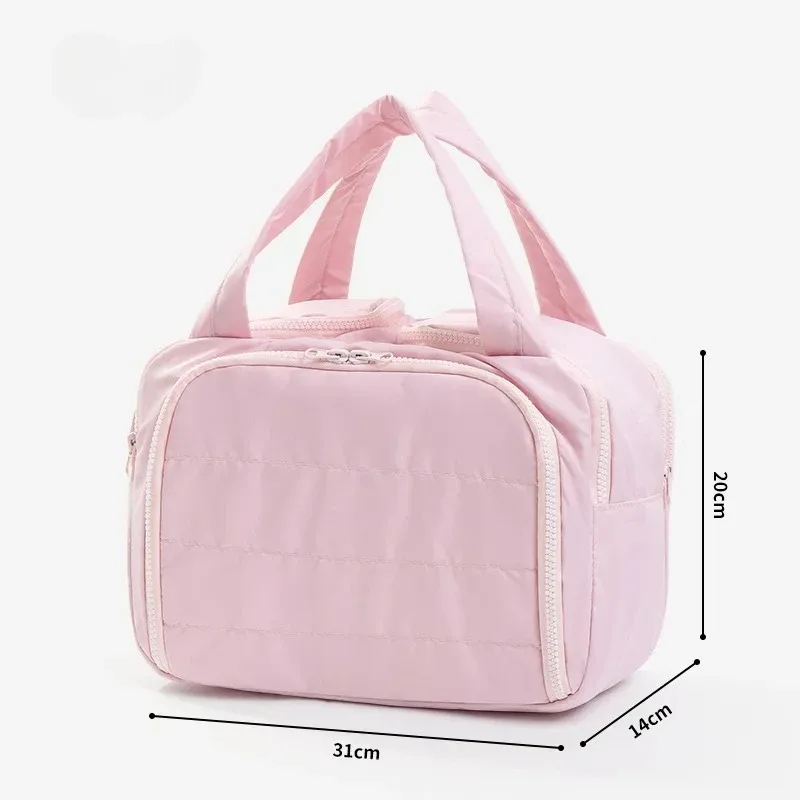 grande trousse de maquillage portable légère pour femme, sac de rangement polyvalent de voyage, organisateur à main, pochette cosmétique, trousse de toilette
