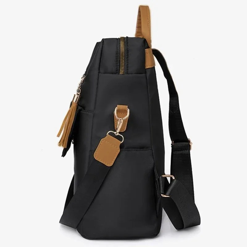 sac à dos de voyage durable à plusieurs compartiments, sac antivol en tissu souple avec fermeture éclair métallique pour usage quotidien féminin