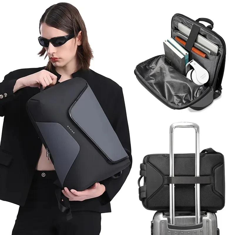bange-sac à dos d'affaires avec port usb externe, anti-éclaboussures, sac de voyage dans l'eau