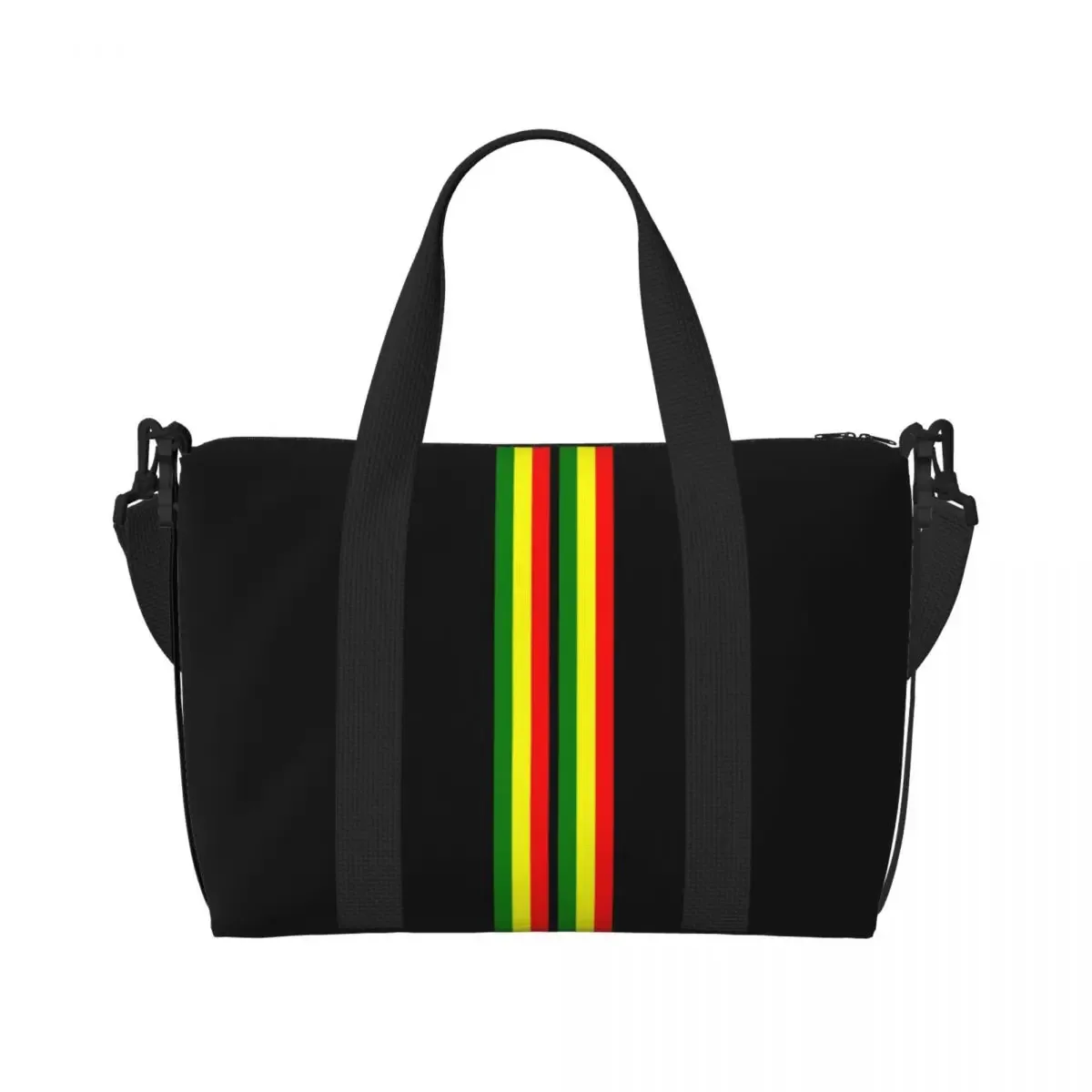 grand sac fourre-tout personnalisé rasta feel discuter of judah pour femme, jamaica rastafarian reggae shopping initié gym beach travel bag