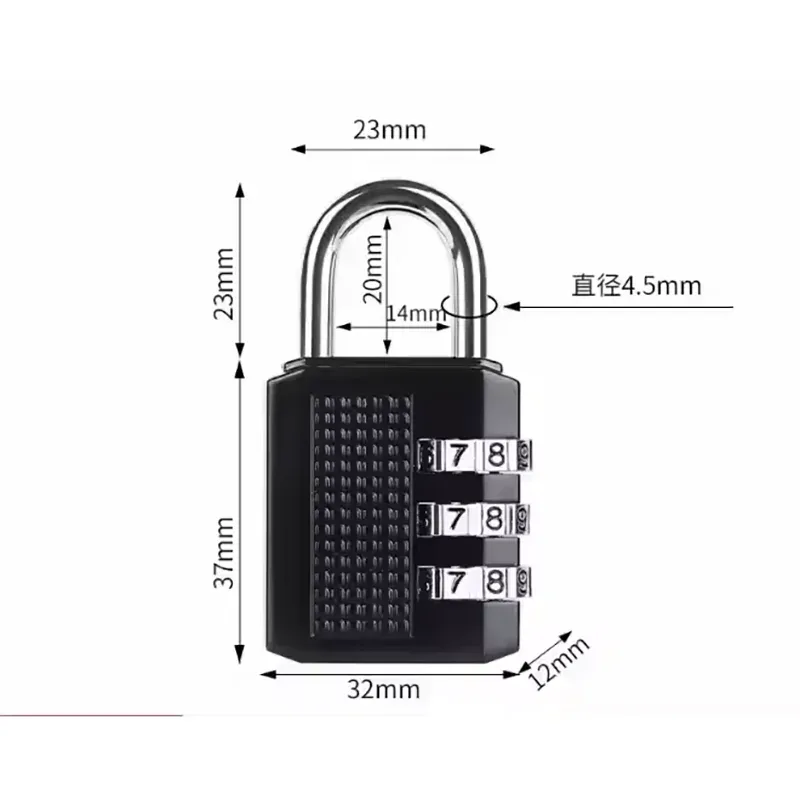 câble de sécurité en acier avec cadenas à combinaison à 3 chiffres, 1 ensemble de cadenas de voyage, câble de sécurité gainé de 1 m à double boucle pour bagages us213