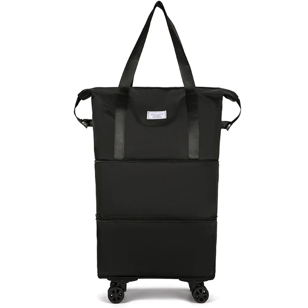 sac de voyage extensible à roulettes, sac trolley pliable grande capacité, séparation sec-humide, unisexe, pour voyages d'affaires