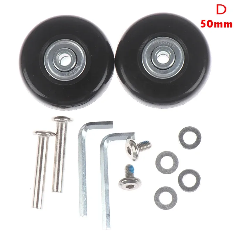 kit de réparation de pièces de valise, essieux de remplacement, roues de bagage de voyage silencieuses, roulettes, od 40-54mm, 1 jeu