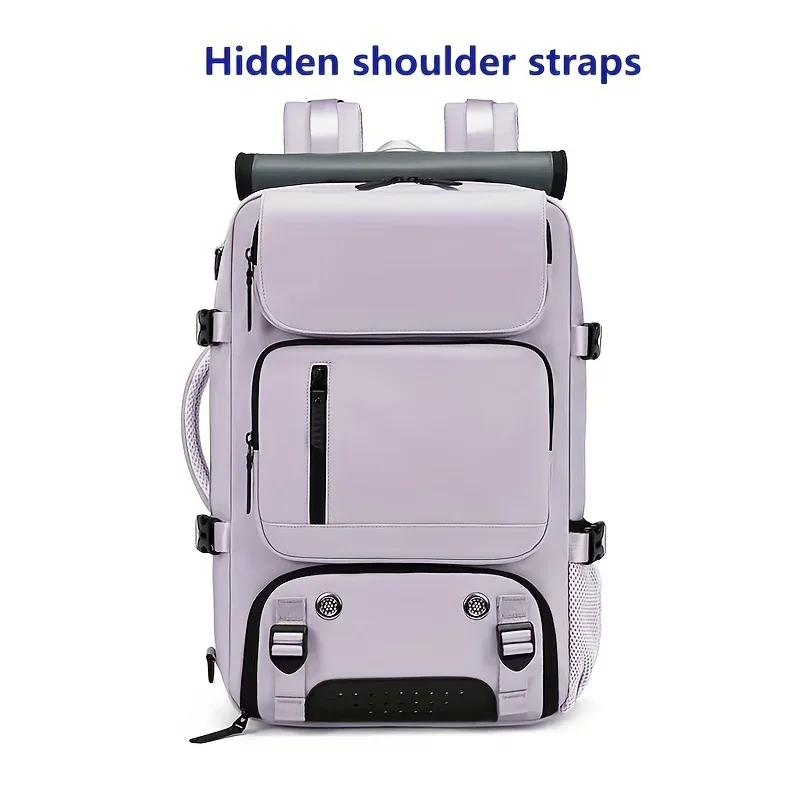 sac à dos de voyage pour femme, sac à dos imperméable pour ordinateur portable de 16 pouces avec sac à chaussures, port de chargement usb caché, sac à dos de randonnée et de camping